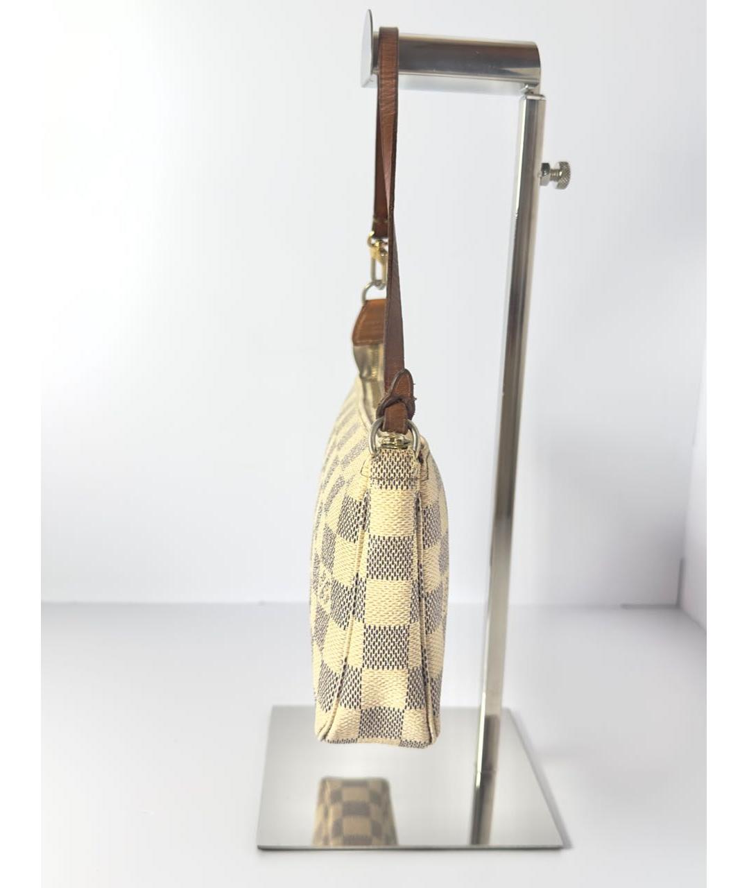 LOUIS VUITTON Белая сумка с короткими ручками из канвы, фото 7