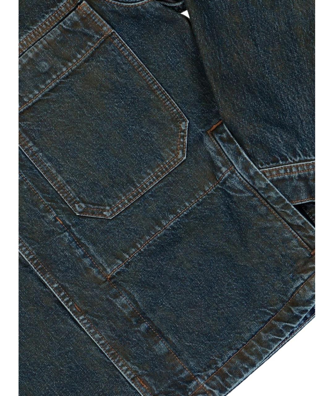 STONE ISLAND Темно-синяя хлопковая куртка, фото 3