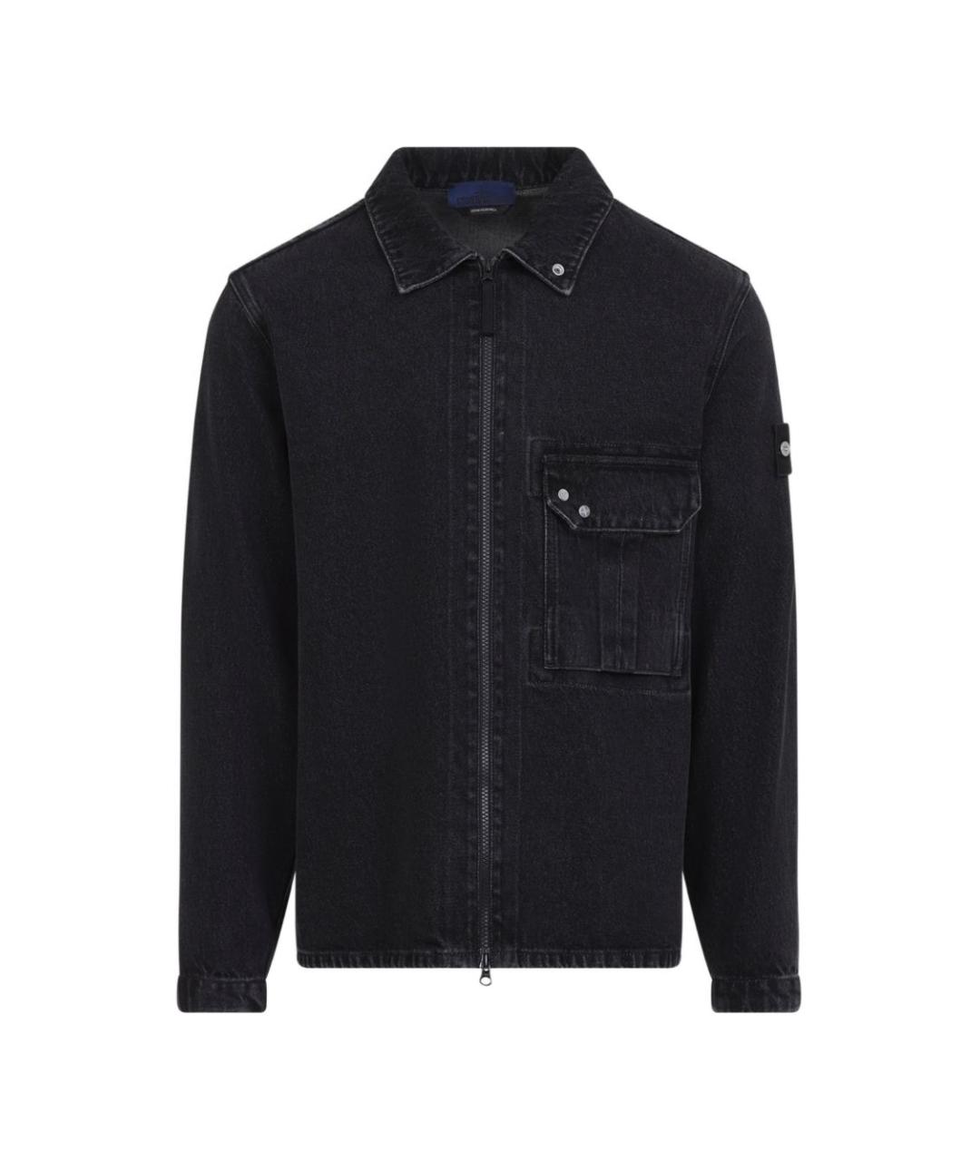 STONE ISLAND Черная хлопковая кэжуал рубашка, фото 1
