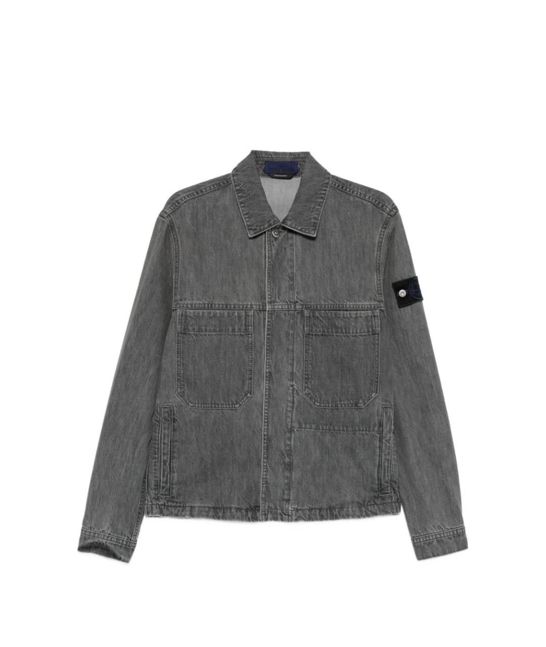 STONE ISLAND Серая хлопковая куртка, фото 1