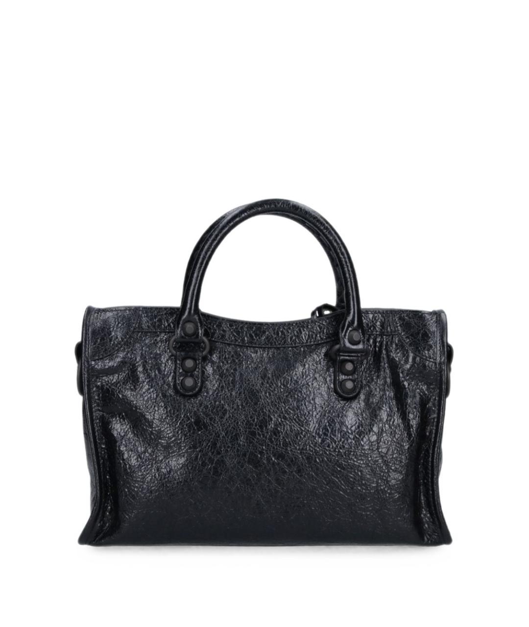 BALENCIAGA Черная кожаная сумка тоут, фото 3