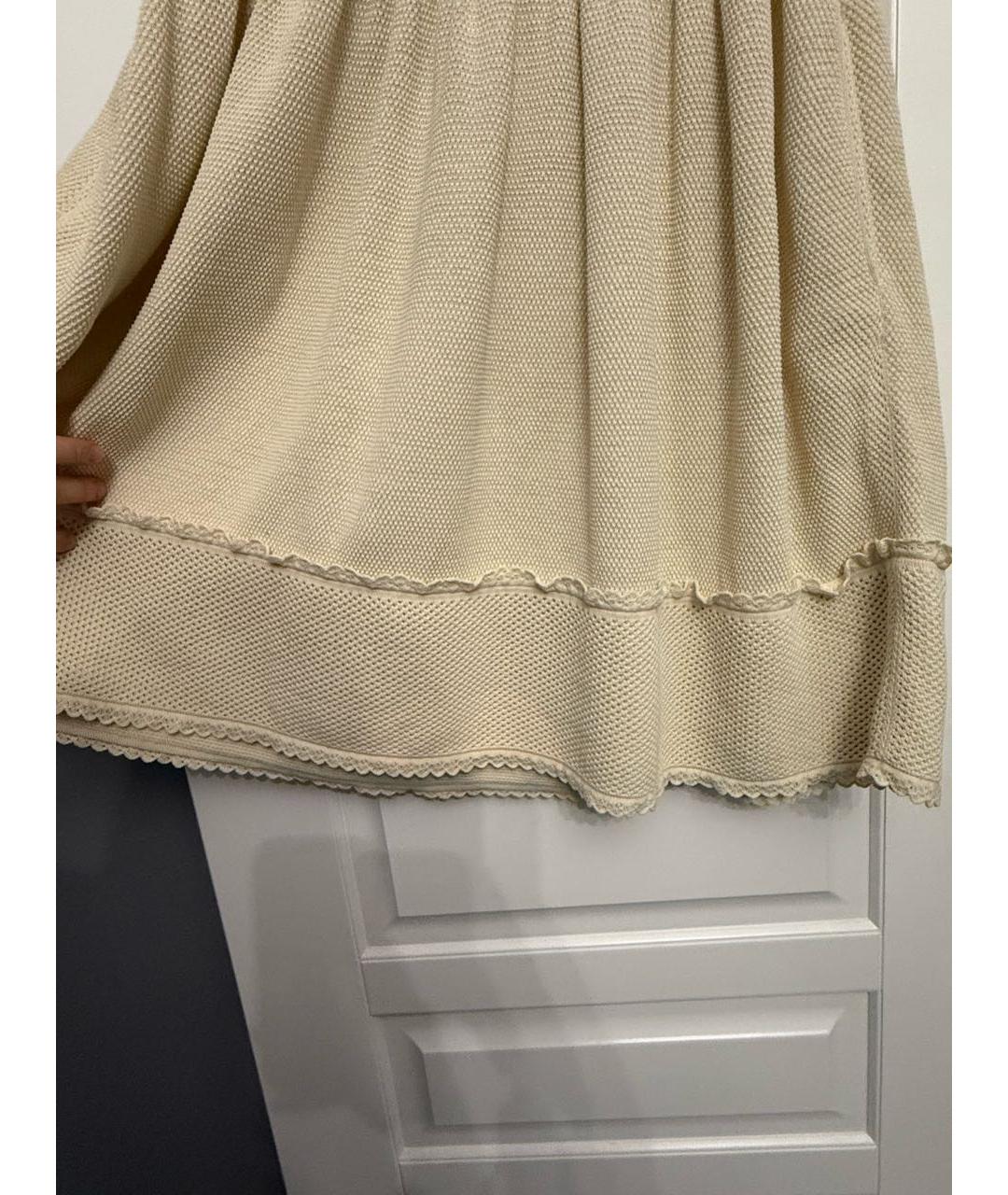 CHANEL Бежевое хлопковое повседневное платье, фото 4