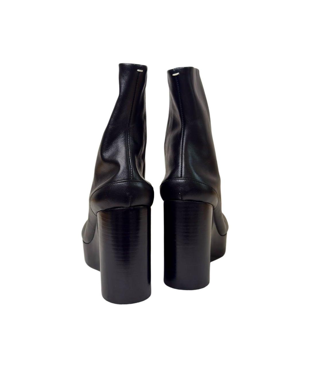 MAISON MARGIELA Черные кожаные ботильоны, фото 5
