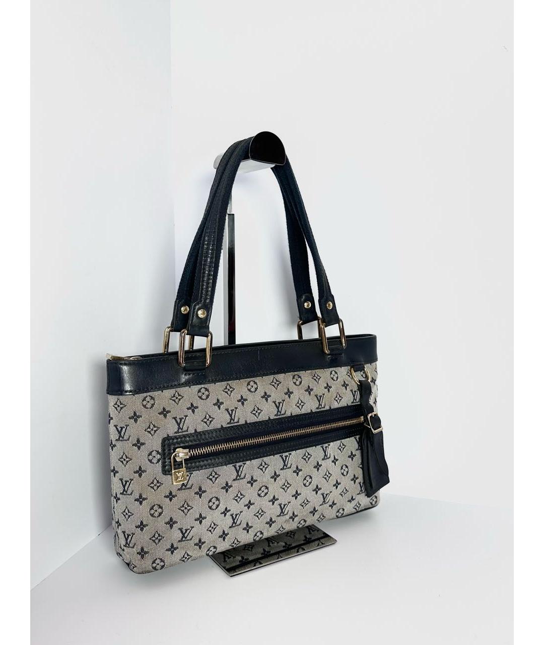 LOUIS VUITTON Серая льняная сумка тоут, фото 3