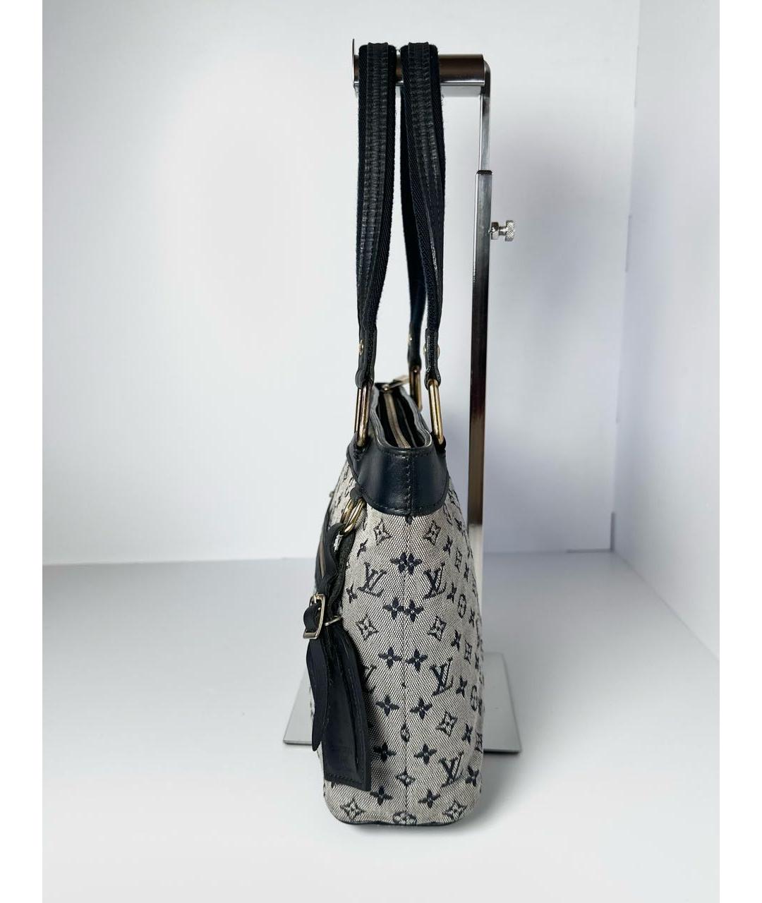 LOUIS VUITTON Серая льняная сумка тоут, фото 7