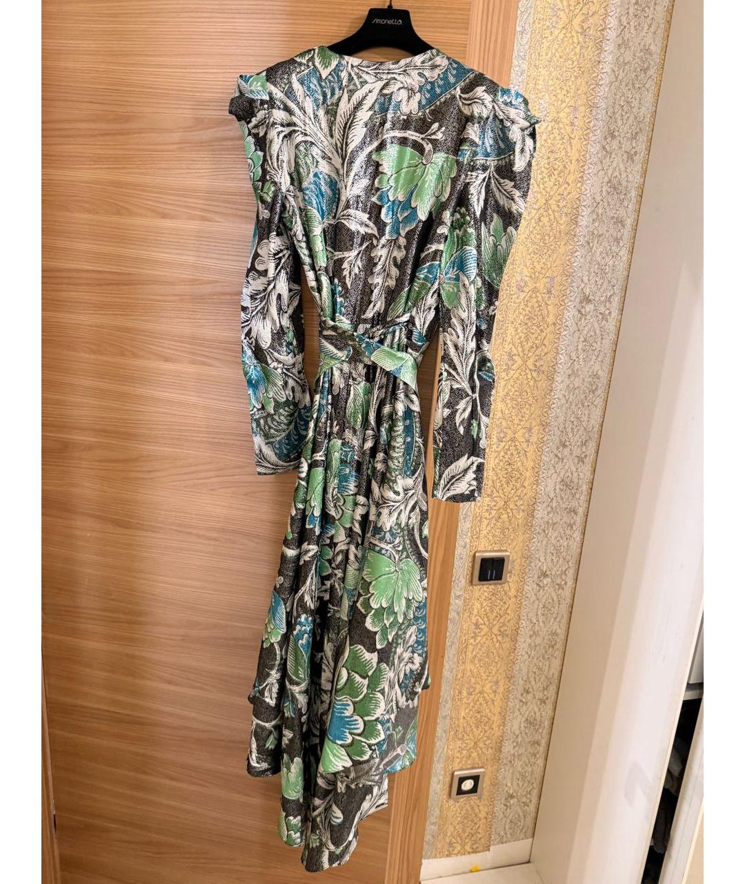 DIANE VON FURSTENBERG Мульти шелковое повседневное платье, фото 3