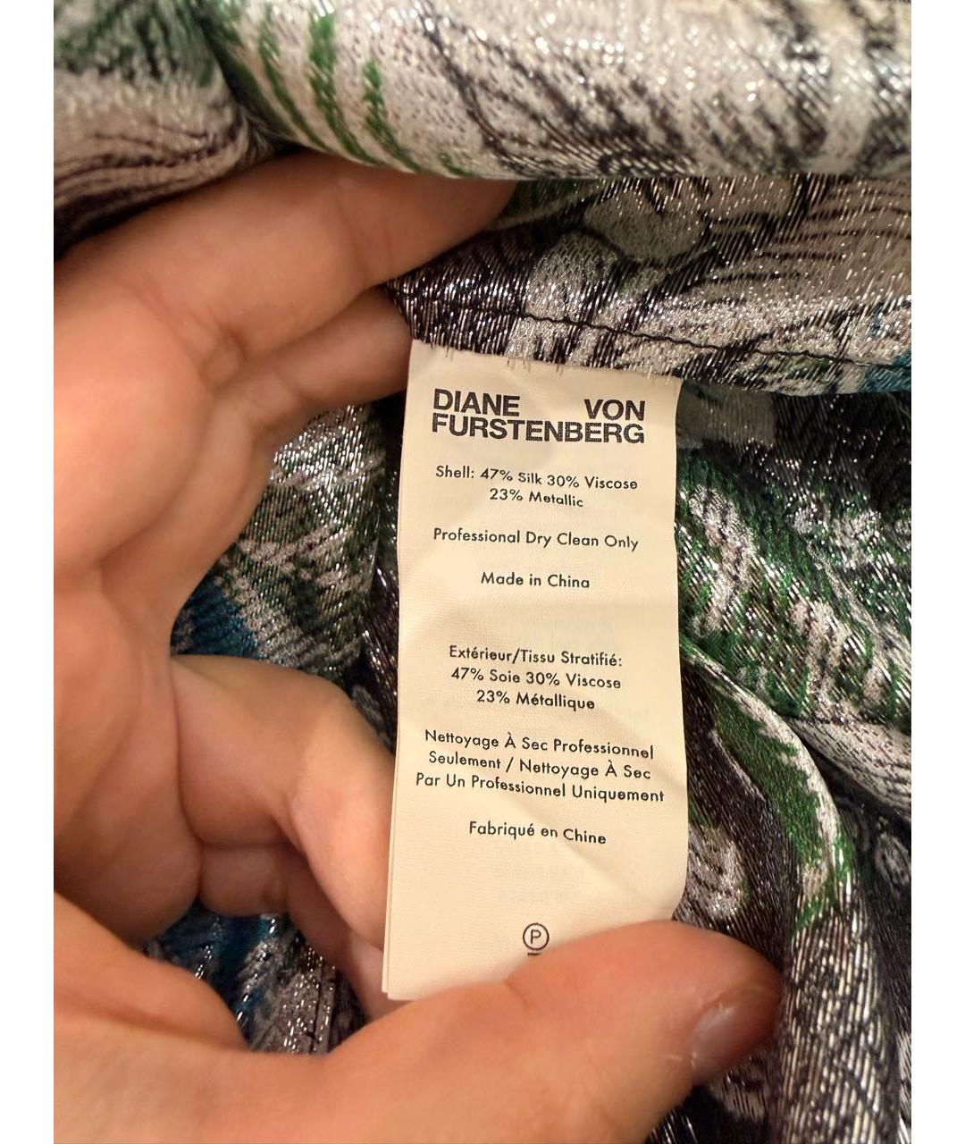 DIANE VON FURSTENBERG Мульти шелковое повседневное платье, фото 4