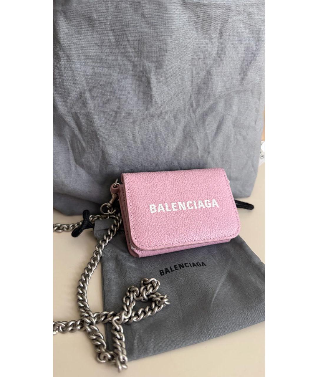 BALENCIAGA Розовая кожаная сумка через плечо, фото 3