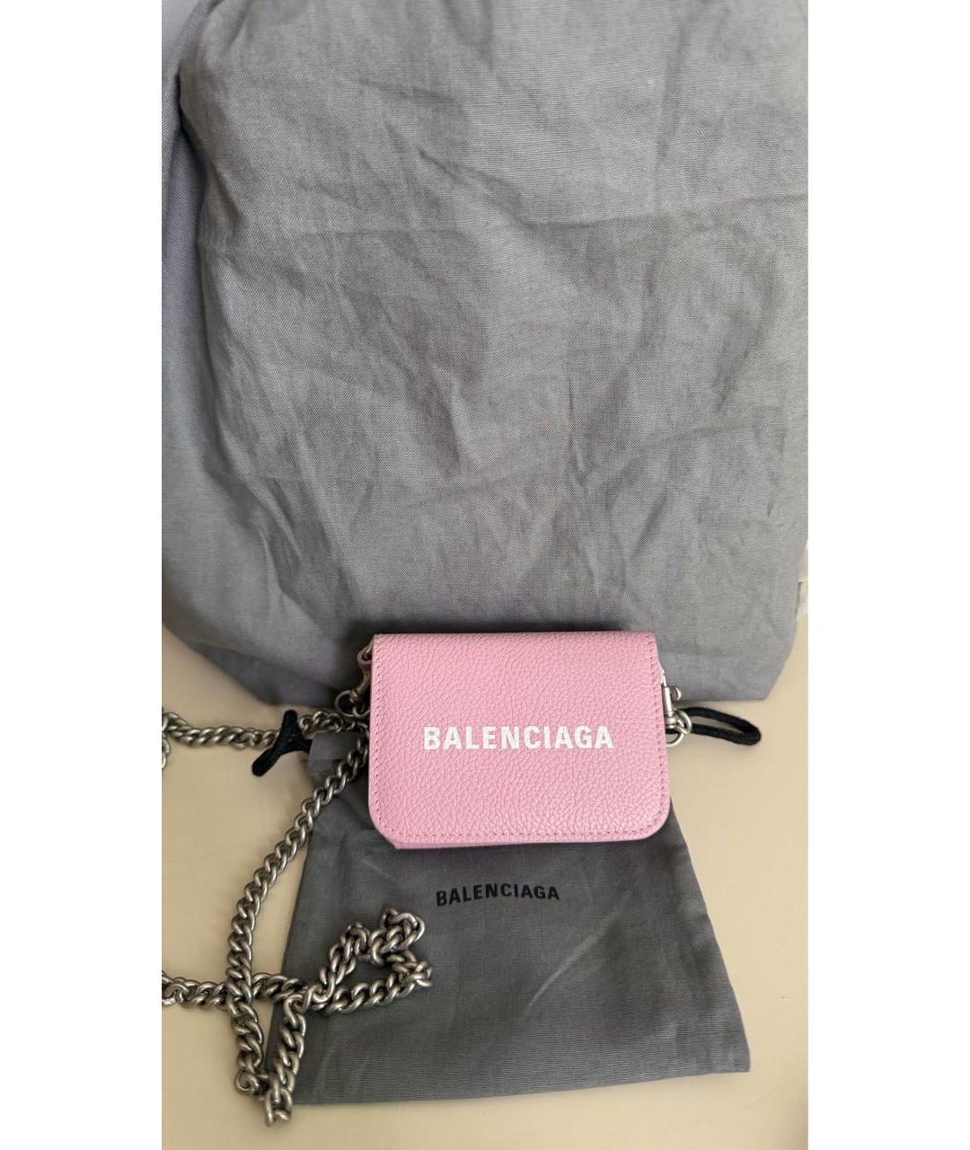 BALENCIAGA Розовая кожаная сумка через плечо, фото 2