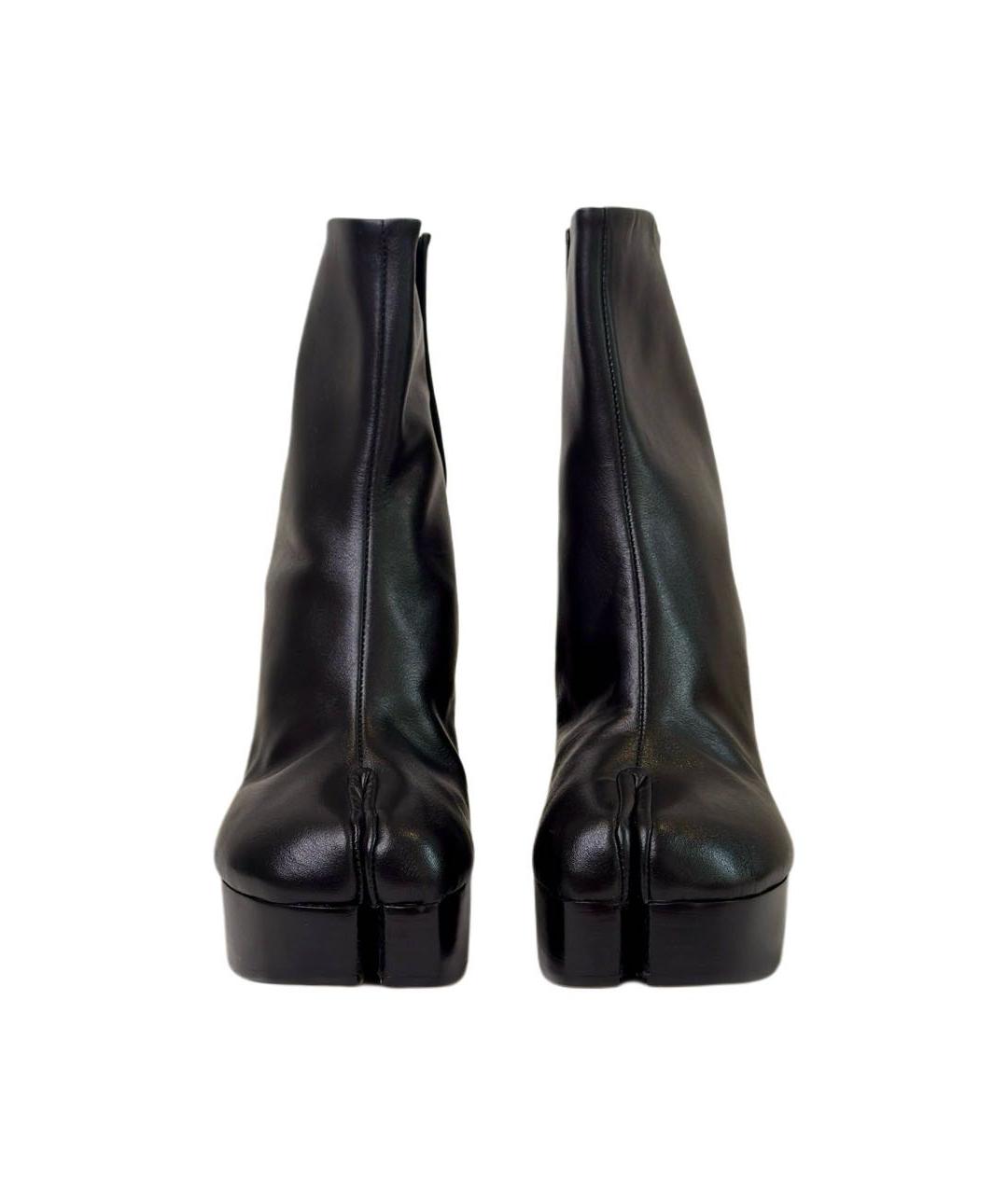 MAISON MARGIELA Черные кожаные ботильоны, фото 2