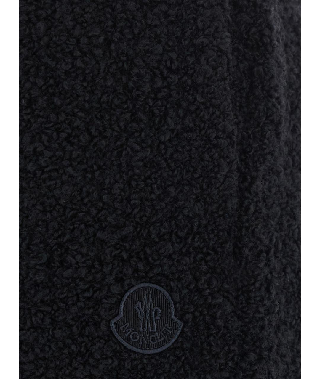 MONCLER Черные полиамидовые прямые брюки, фото 3