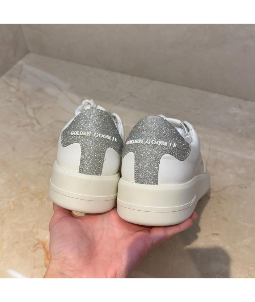 GOLDEN GOOSE Белые кожаные кеды, фото 5