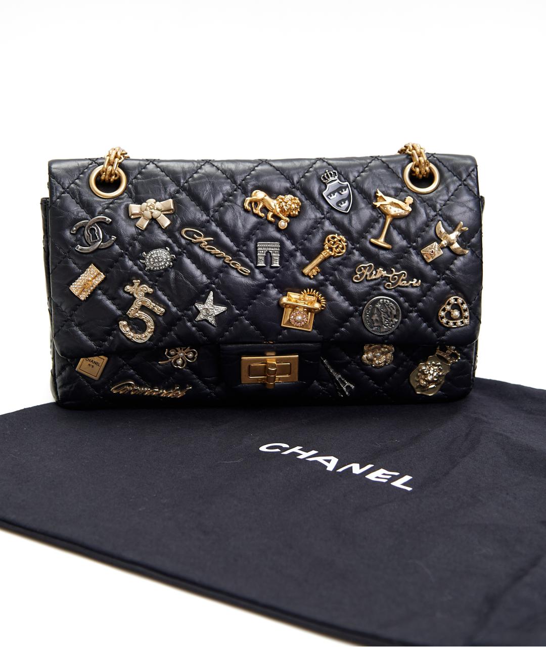 CHANEL Черная кожаная сумка с короткими ручками, фото 8