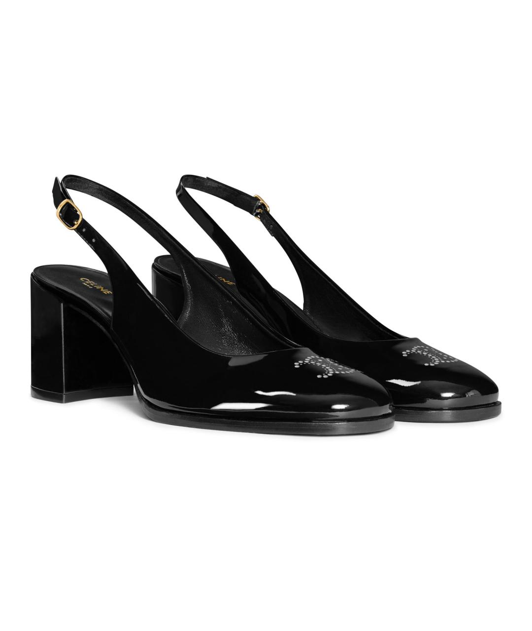 CELINE Черные туфли из лакированной кожи, фото 2