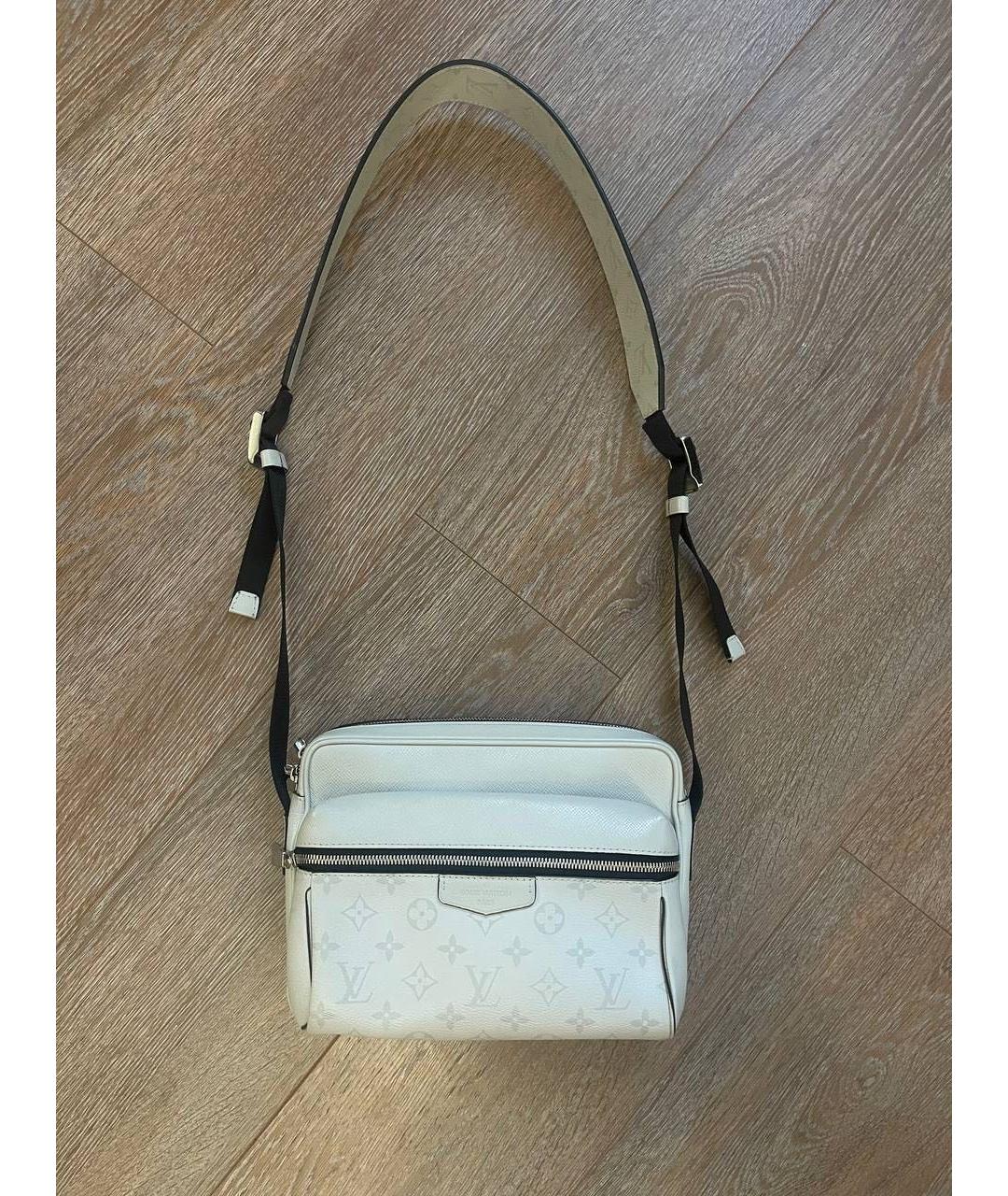 LOUIS VUITTON Серая кожаная сумка через плечо, фото 2