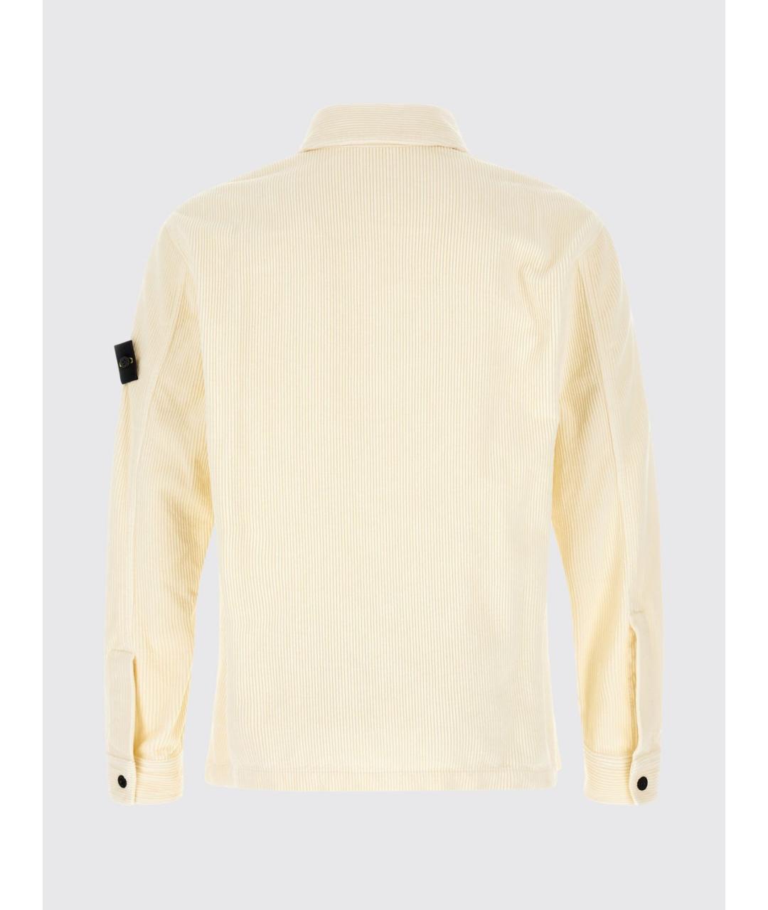 STONE ISLAND Белая хлопковая куртка, фото 3