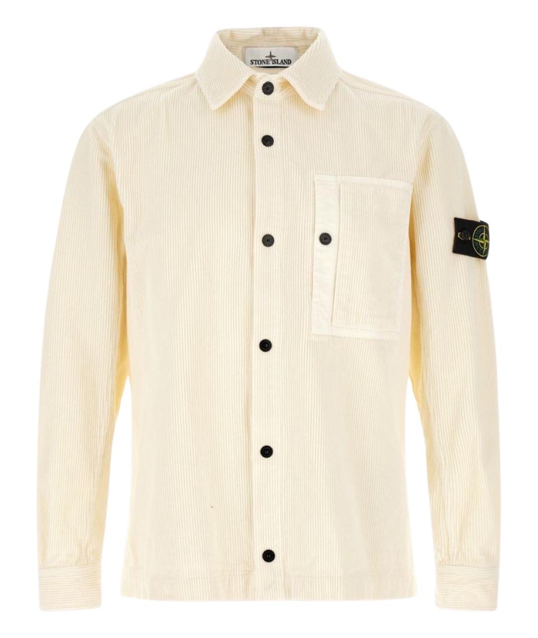 STONE ISLAND Белая хлопковая куртка, фото 1
