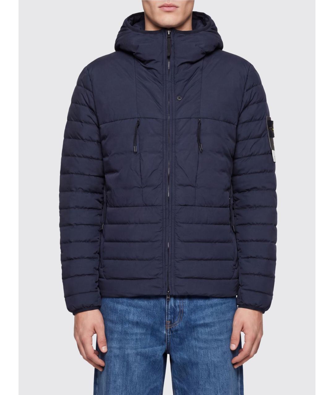 STONE ISLAND Синяя полиамидовая куртка, фото 2