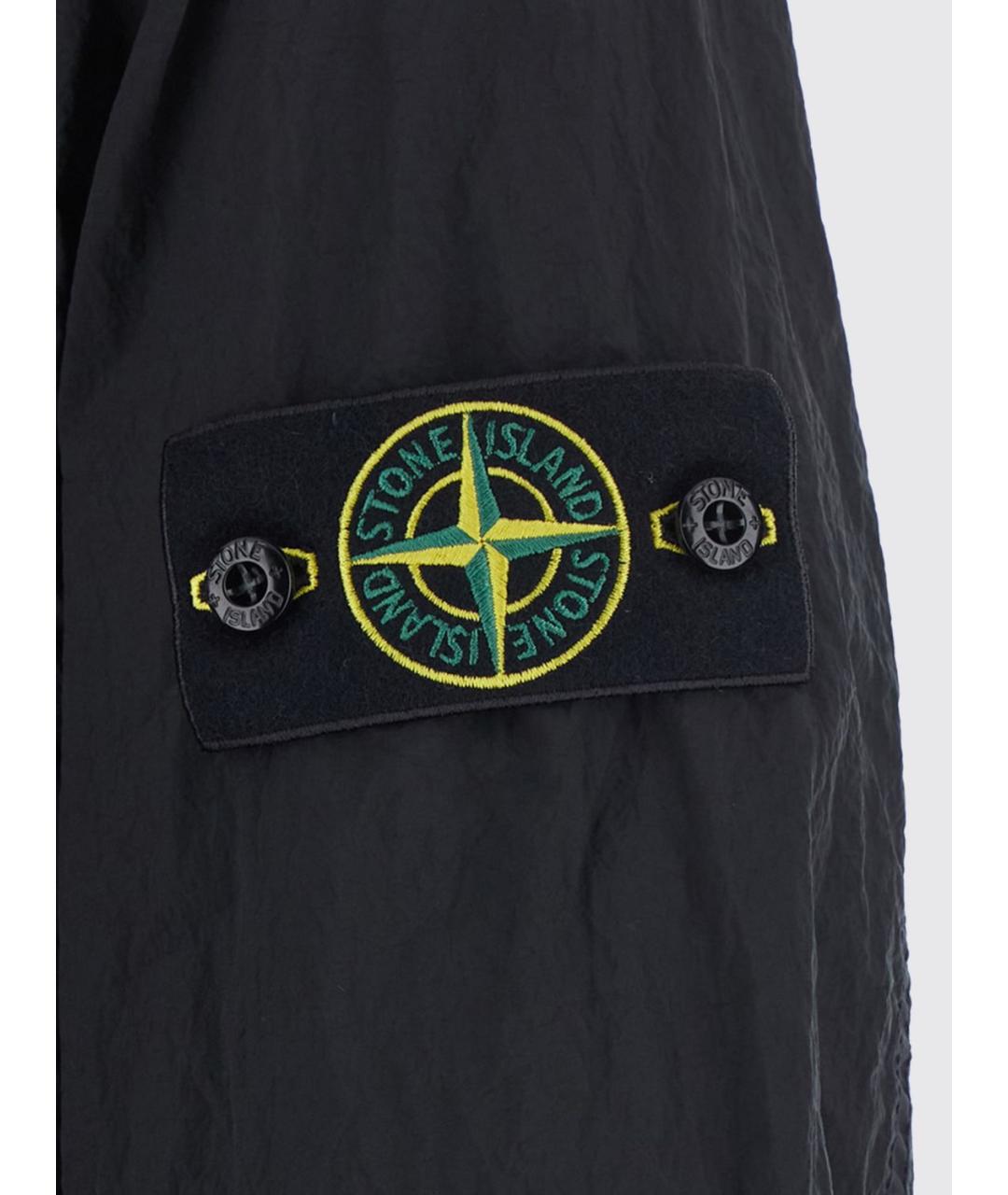 STONE ISLAND Черная нейлоновая куртка, фото 4