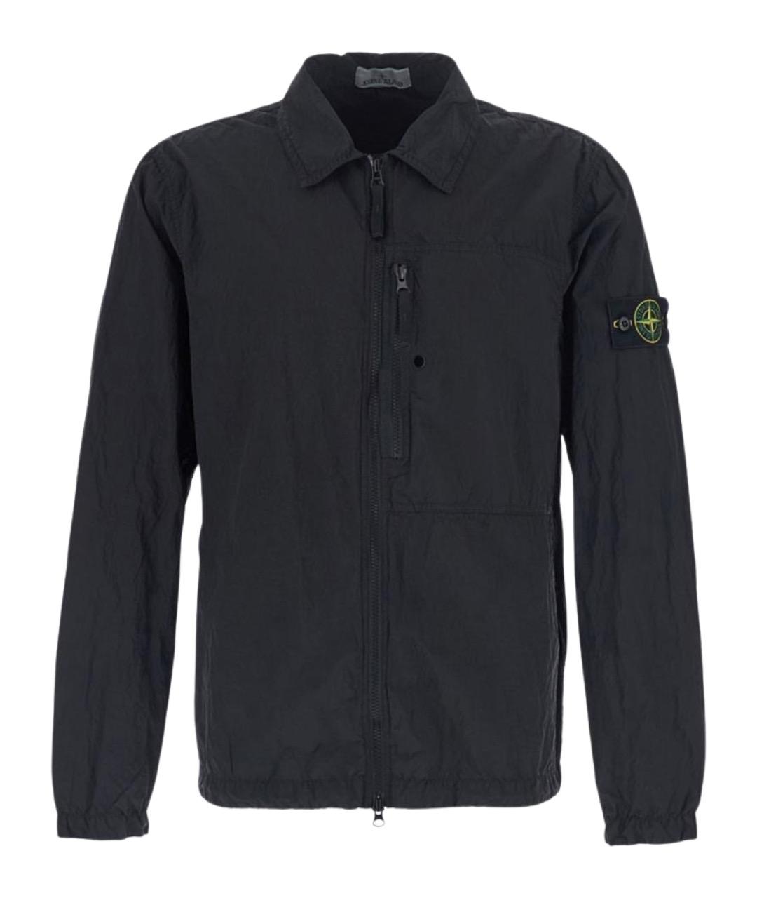 STONE ISLAND Черная нейлоновая куртка, фото 1