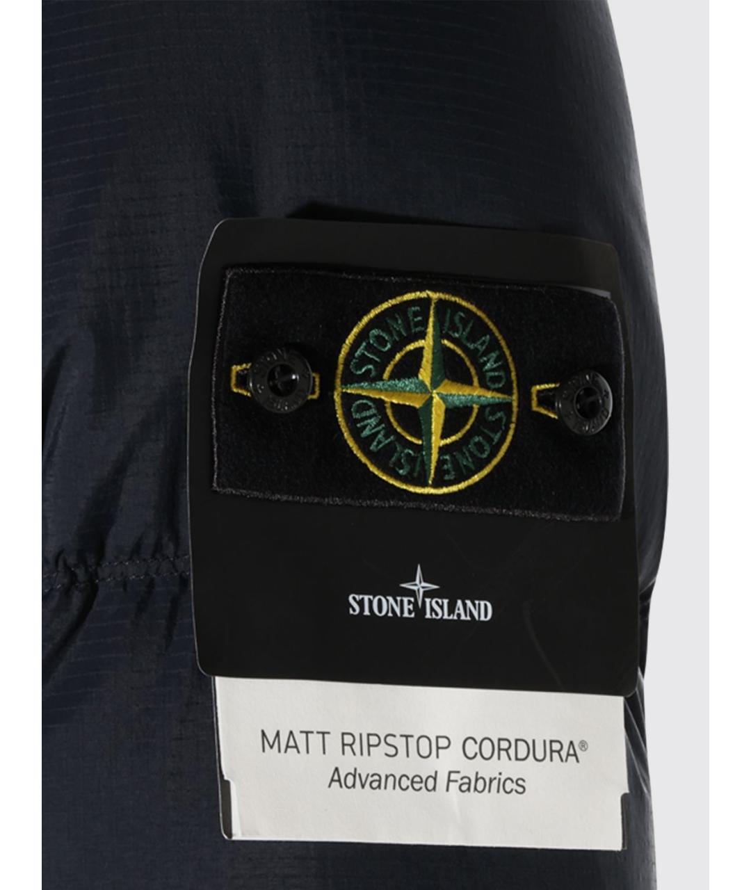 STONE ISLAND Синий полиамидовый пуховик, фото 4