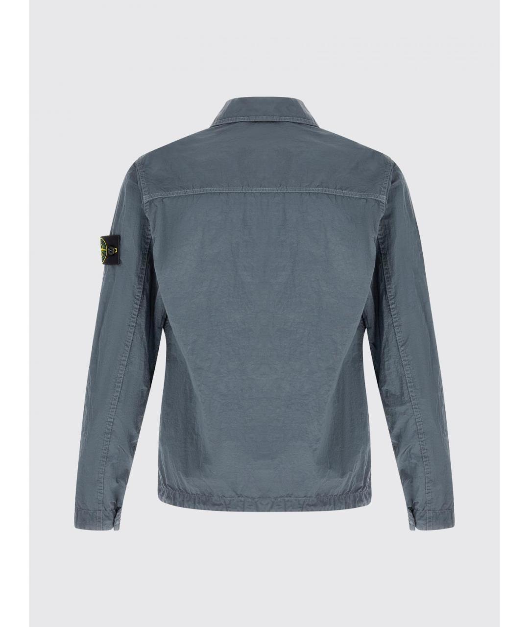 STONE ISLAND Серая нейлоновая куртка, фото 3