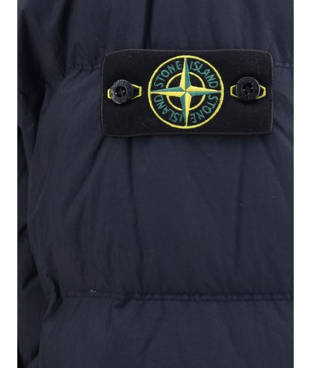 STONE ISLAND Синий полиамидовый пуховик, фото 4