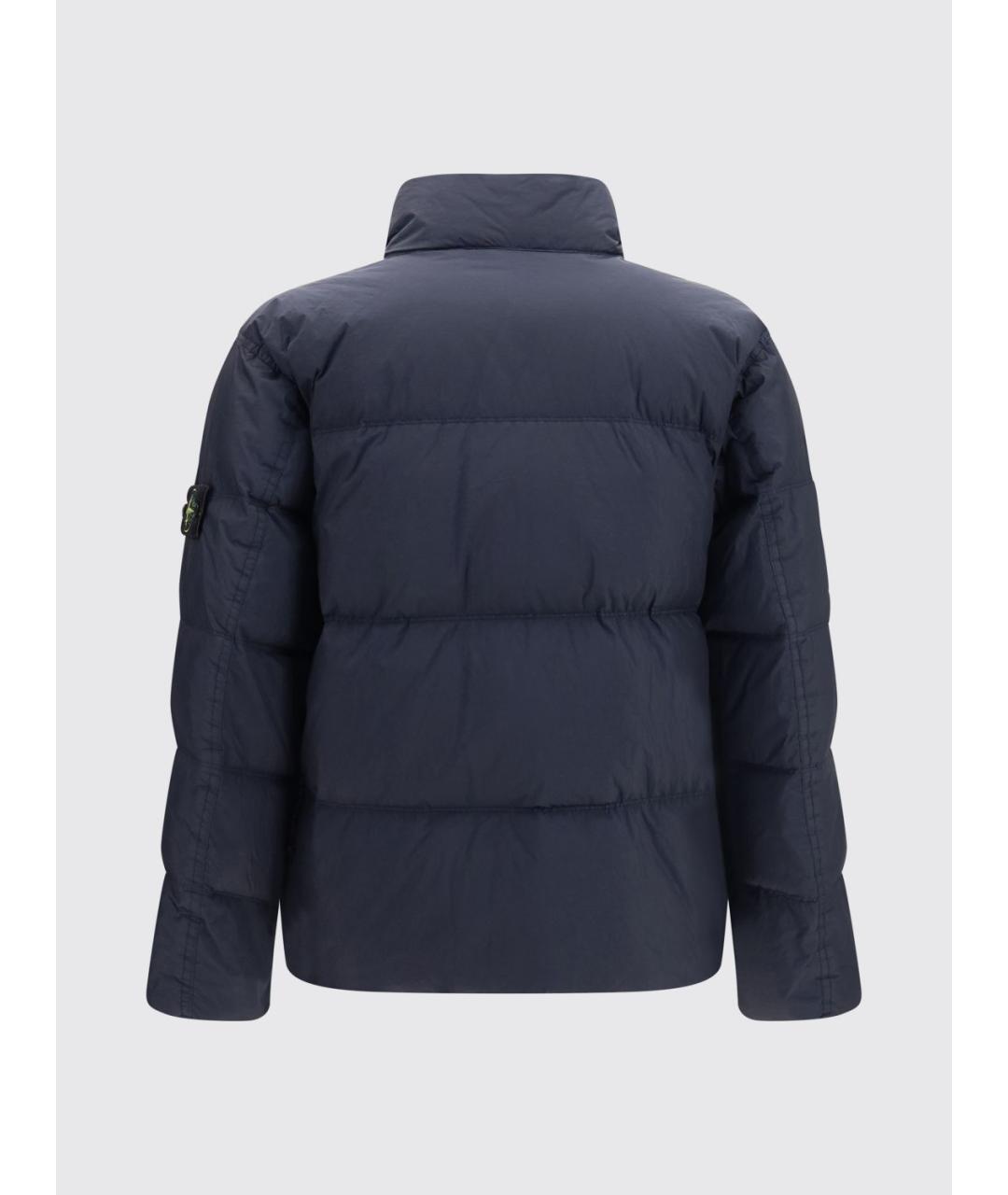 STONE ISLAND Синий полиамидовый пуховик, фото 3