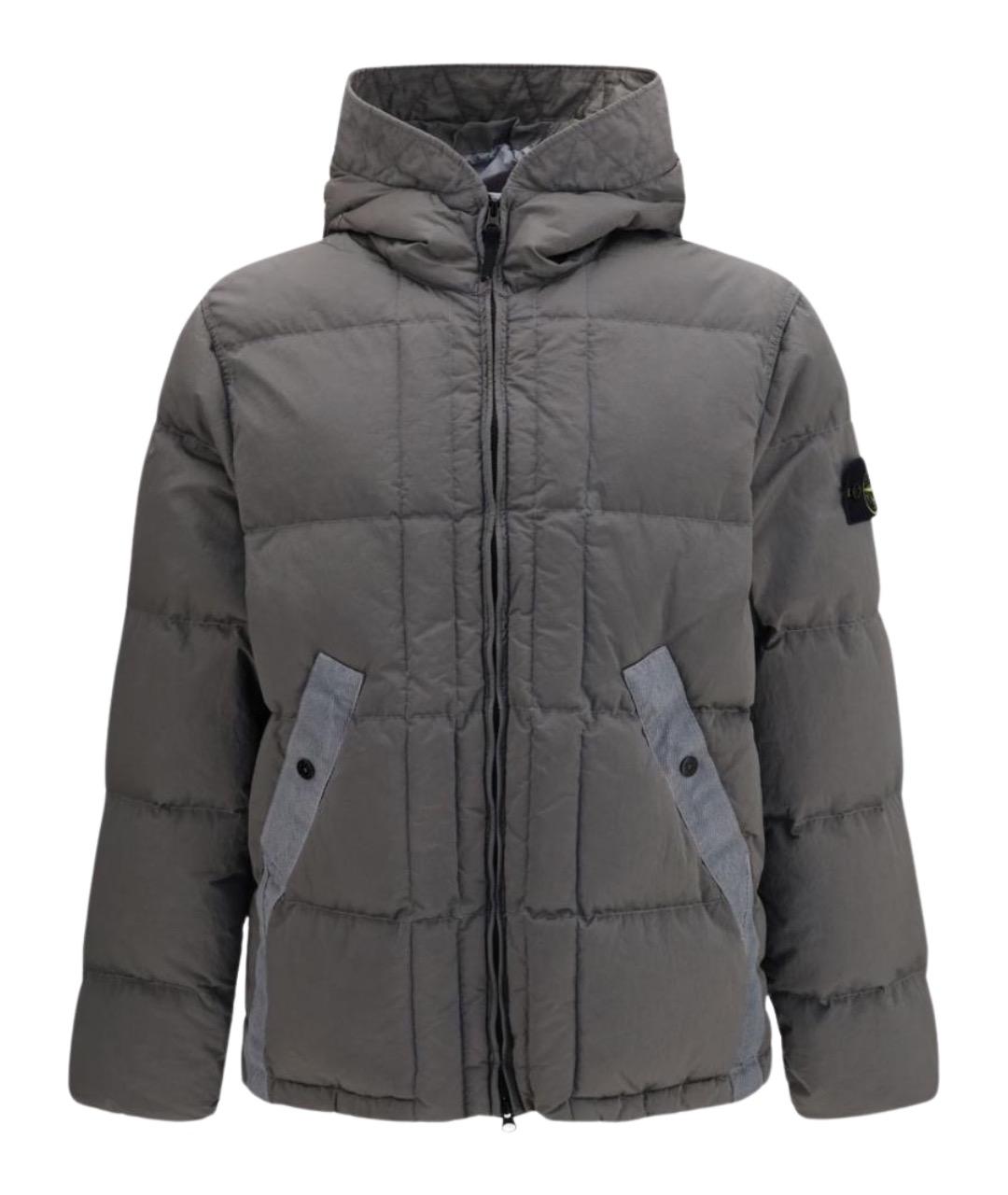STONE ISLAND Серая полиамидовая куртка, фото 1