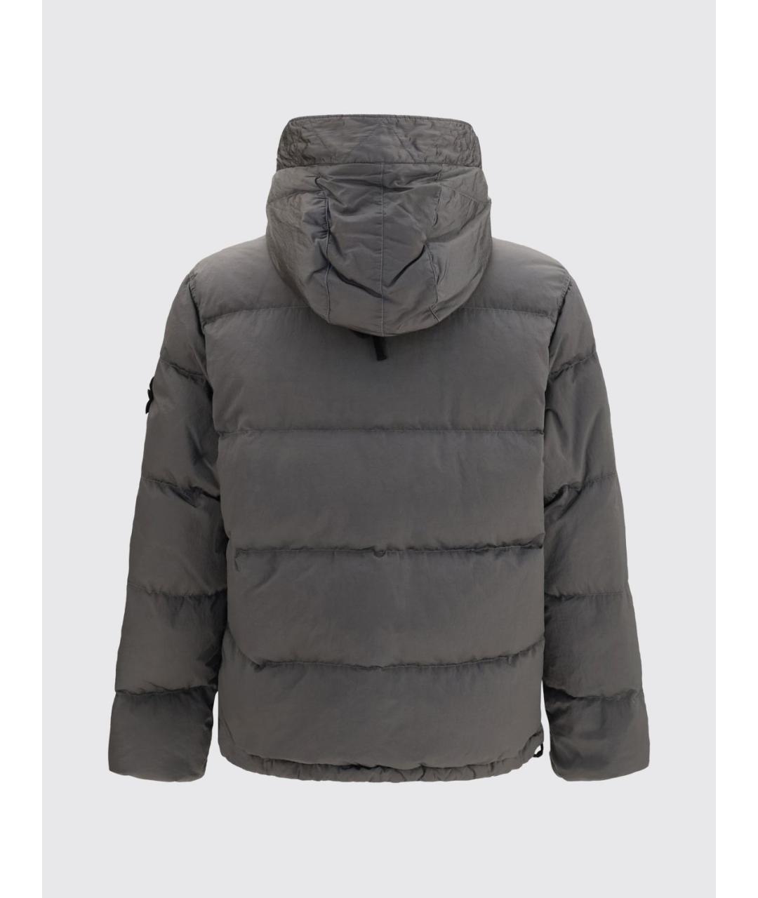 STONE ISLAND Серая полиамидовая куртка, фото 3