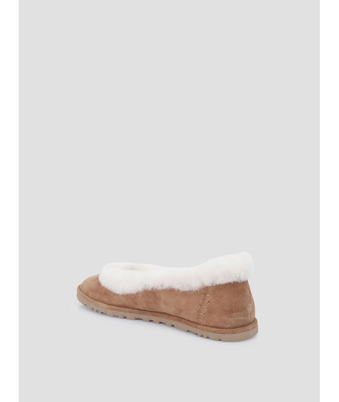 UGG Коричневые замшевые балетки, фото 2