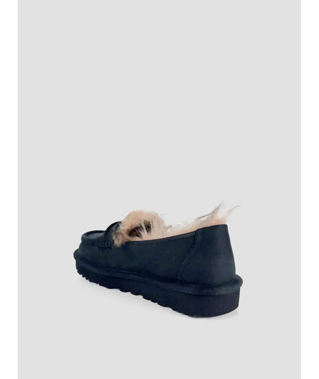 UGG Черные кожаные лоферы, фото 3