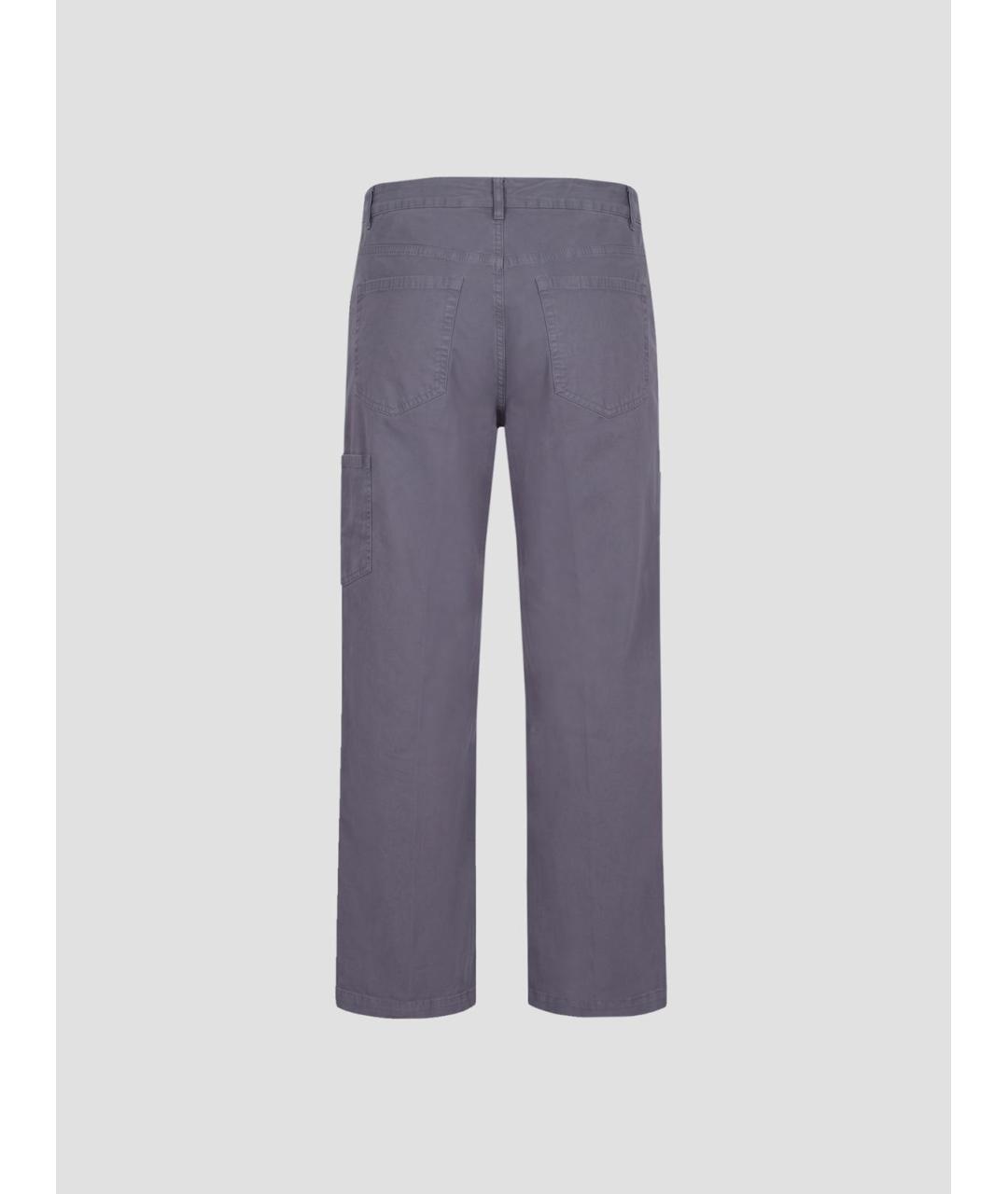 DRIES VAN NOTEN Серые хлопковые повседневные брюки, фото 2