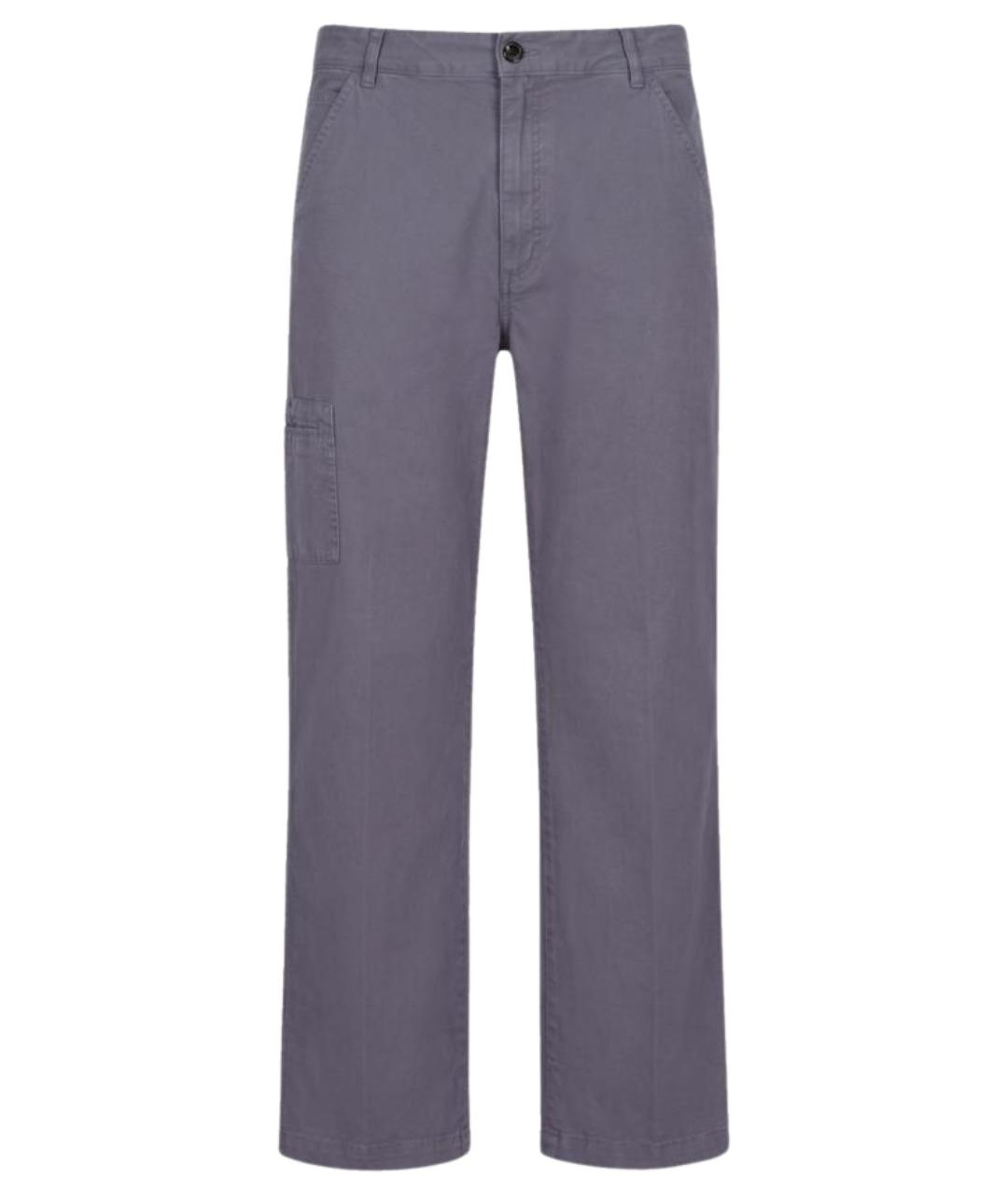 DRIES VAN NOTEN Серые хлопковые повседневные брюки, фото 1