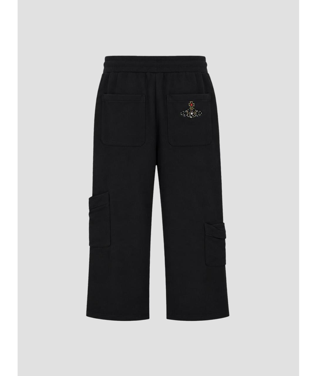 VIVIENNE WESTWOOD Черные хлопковые прямые брюки, фото 2