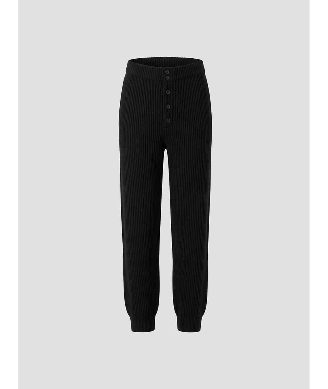 DRIES VAN NOTEN Черные шерстяные повседневные брюки, фото 4