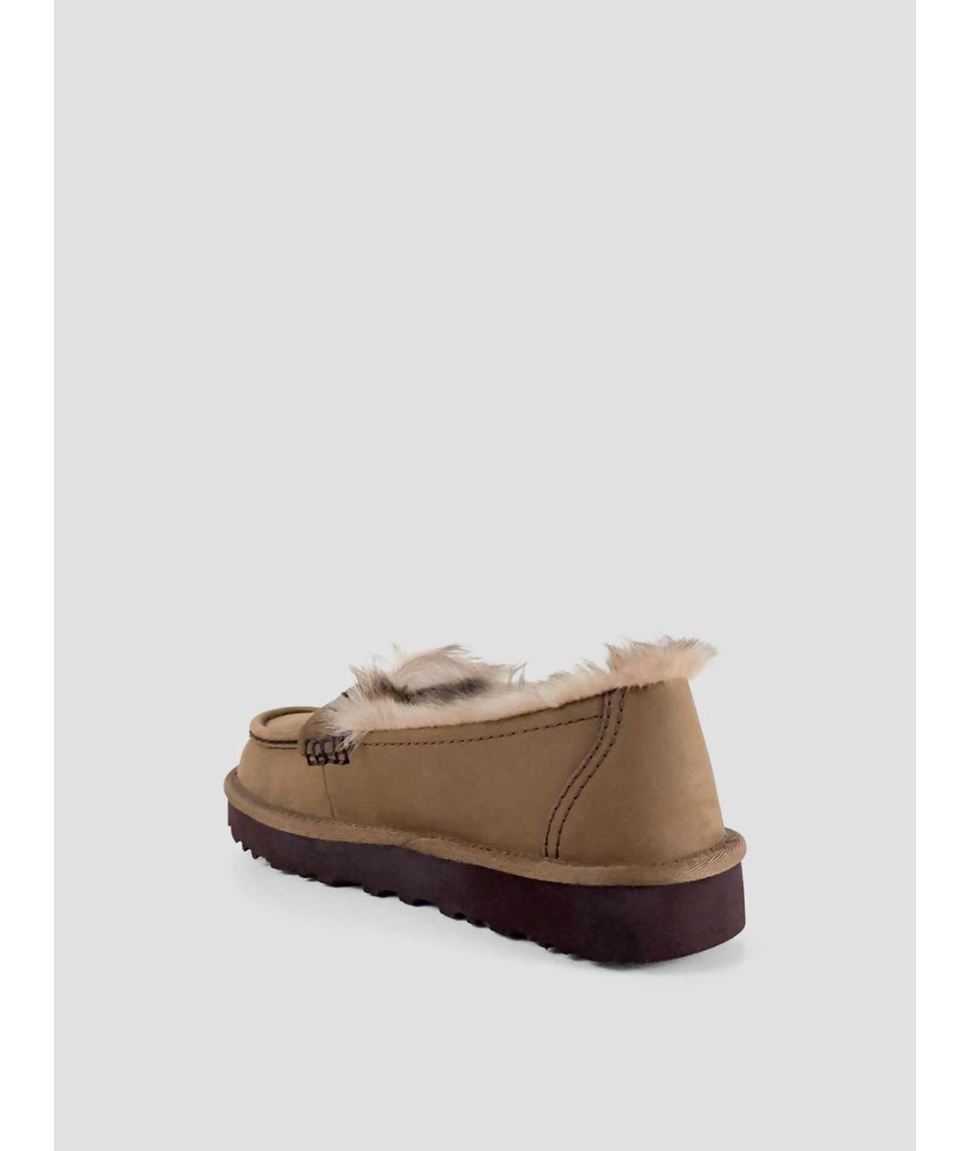 UGG Коричневые кожаные лоферы, фото 3