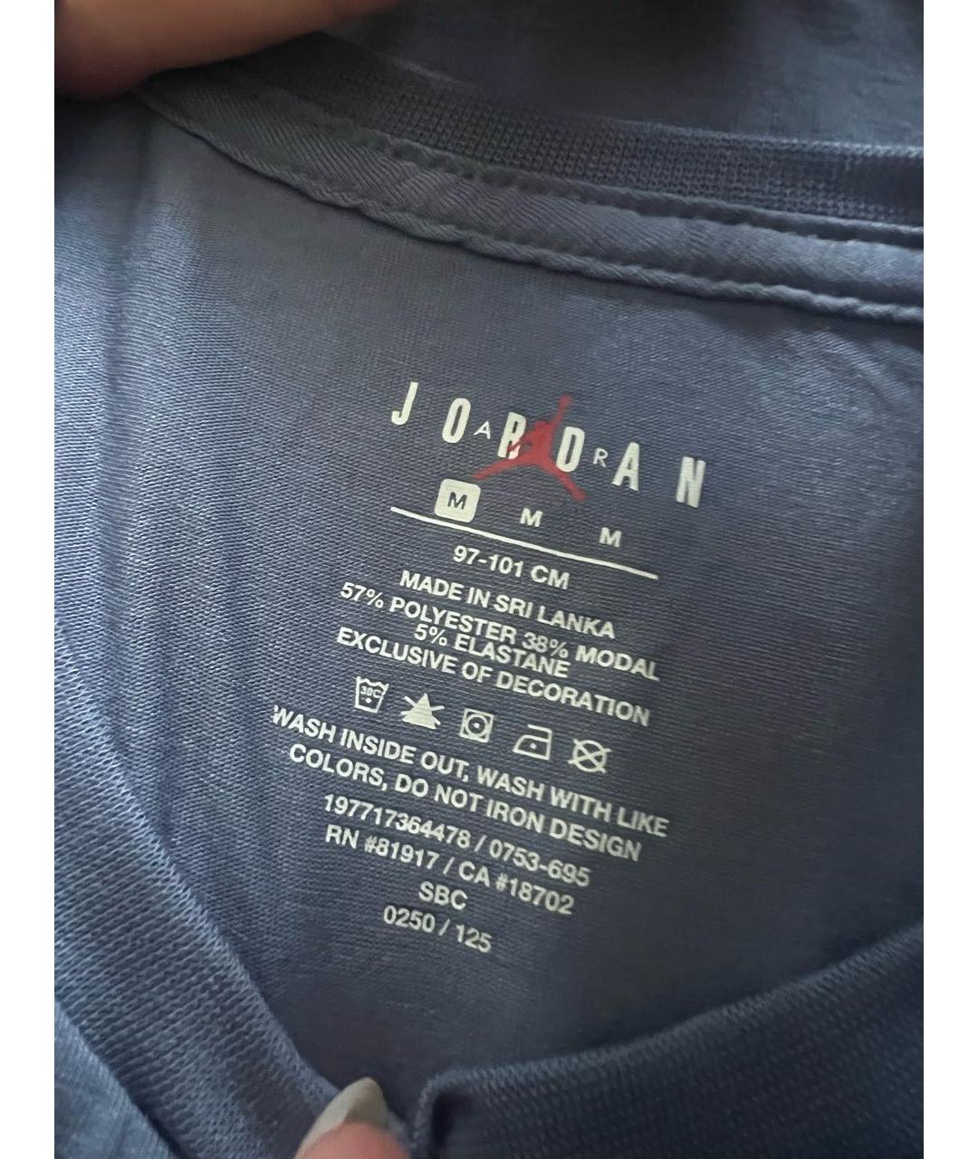JORDAN Темно-синяя футболка, фото 7