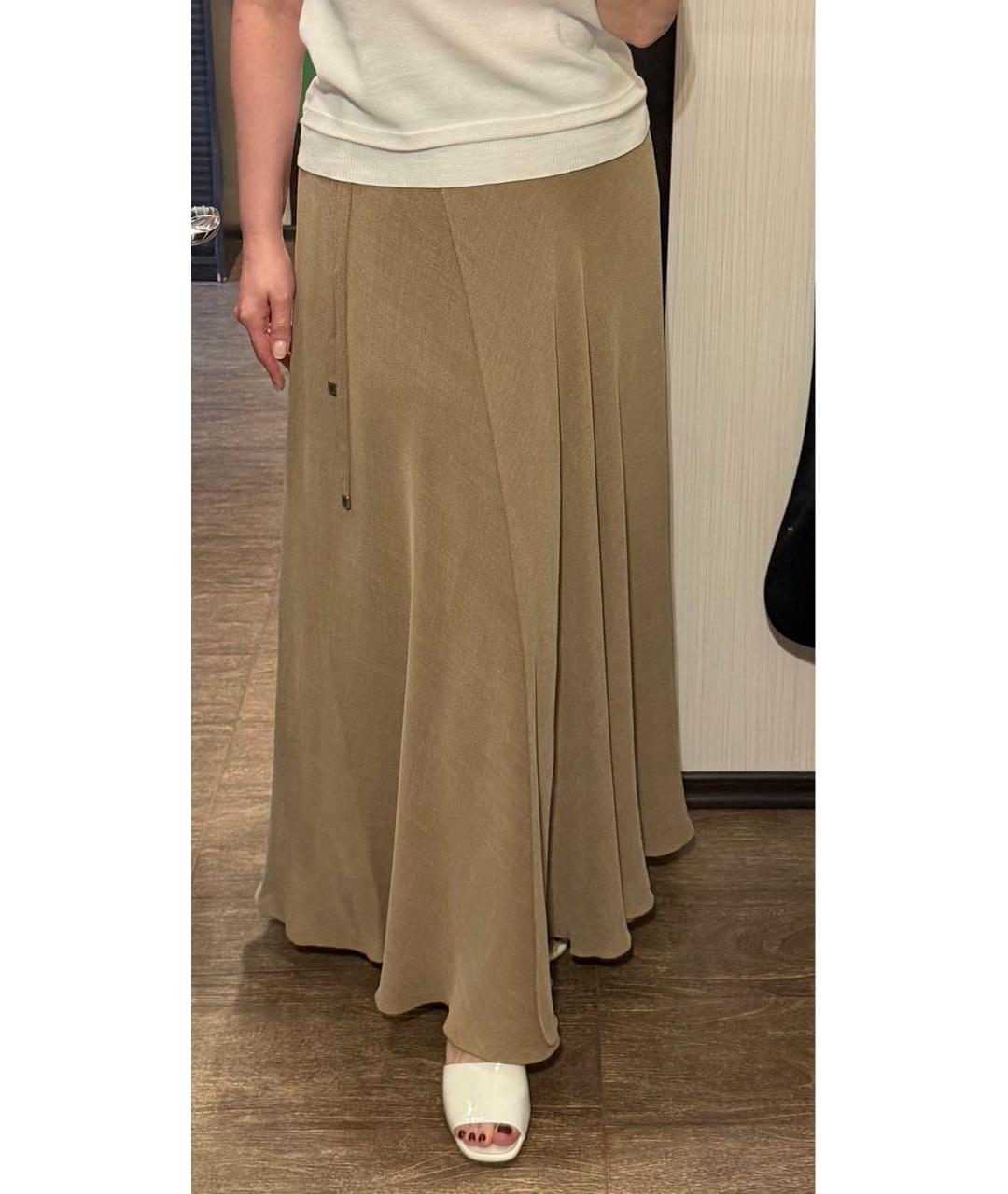 CHANEL Бежевая юбка макси, фото 5