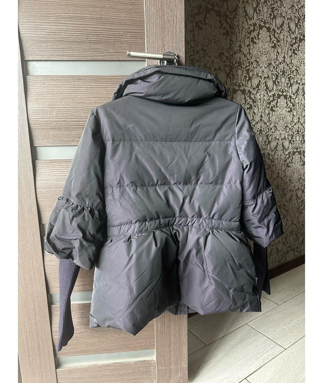 ARMANI COLLEZIONI Темно-синяя полиэстеровая куртка, фото 2