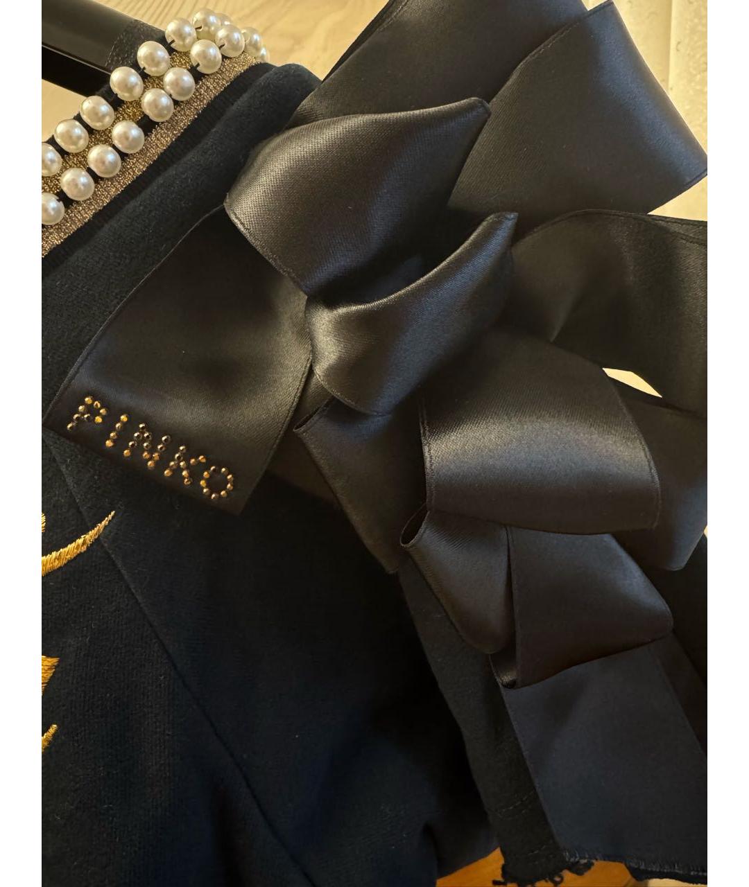 PINKO Темно-синяя хлопковая футболка, фото 5