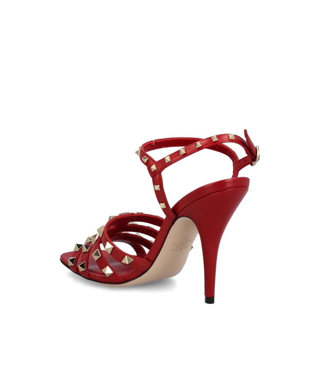 VALENTINO Красные кожаные босоножки, фото 2