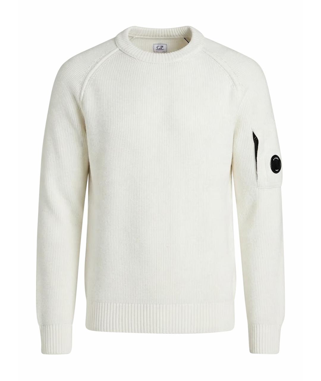 CP COMPANY Белый хлопковый джемпер / свитер, фото 1