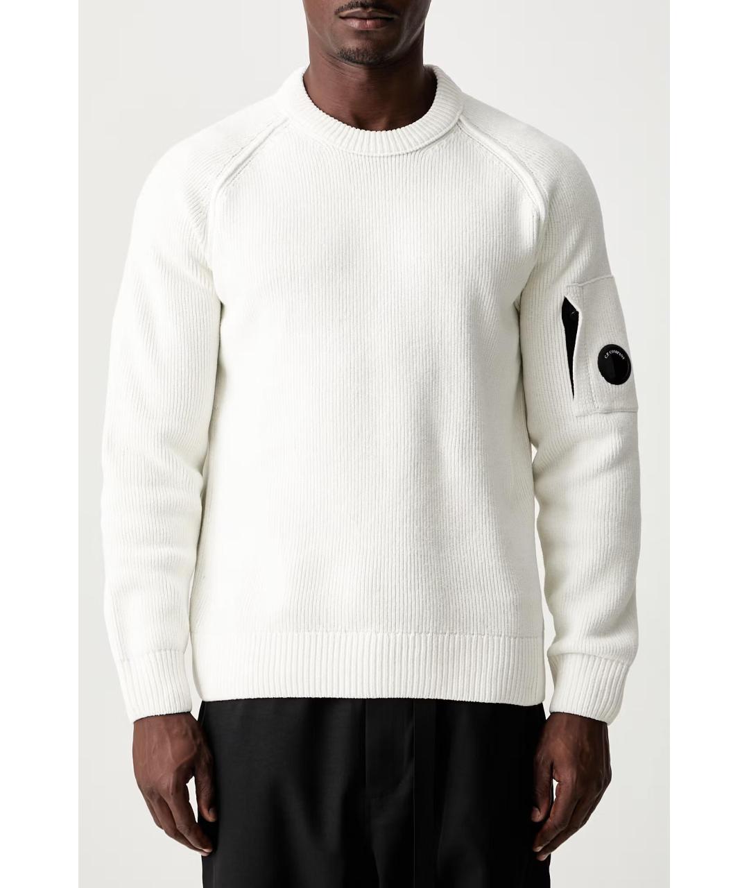CP COMPANY Белый хлопковый джемпер / свитер, фото 4