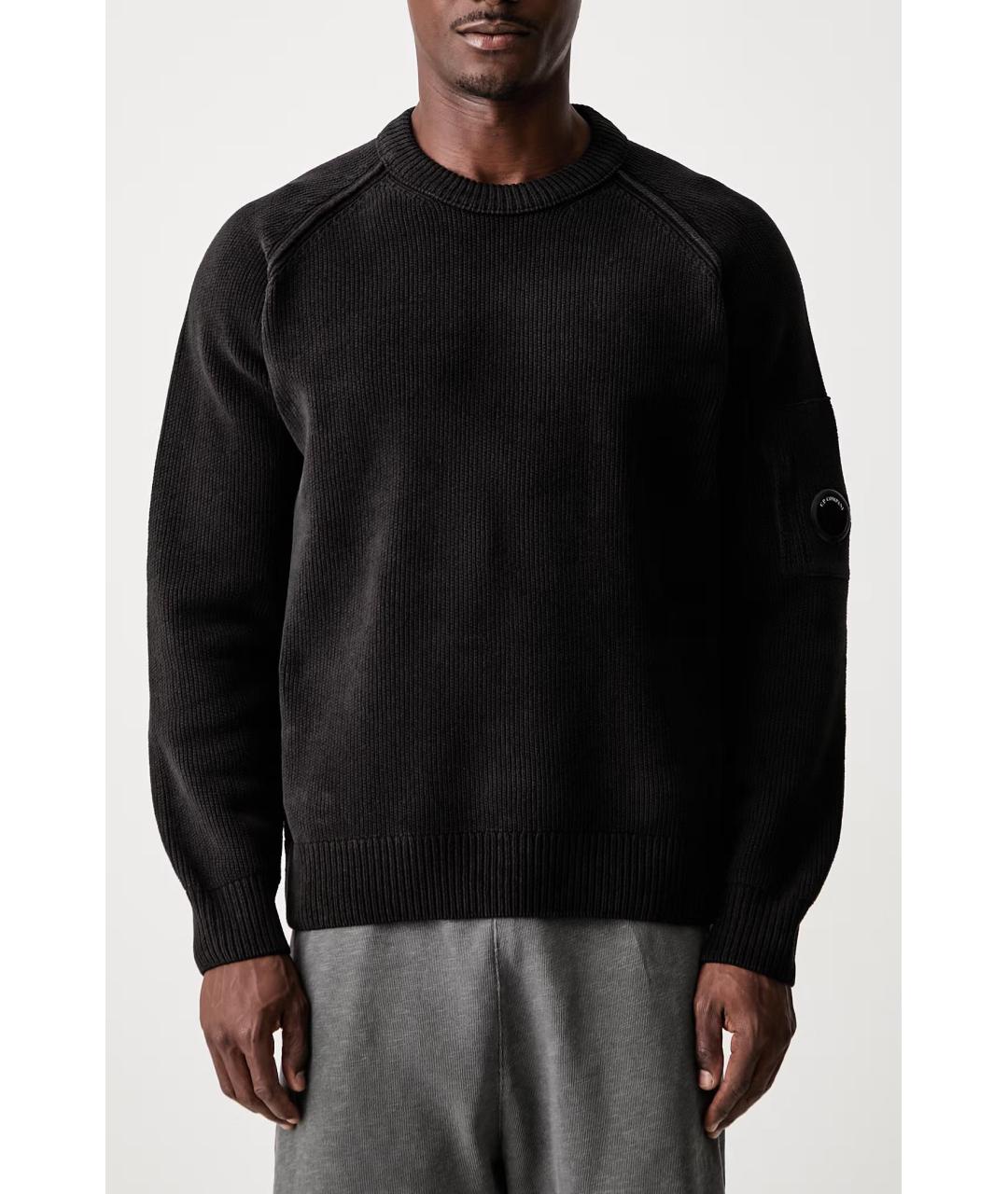 CP COMPANY Черный хлопковый джемпер / свитер, фото 4