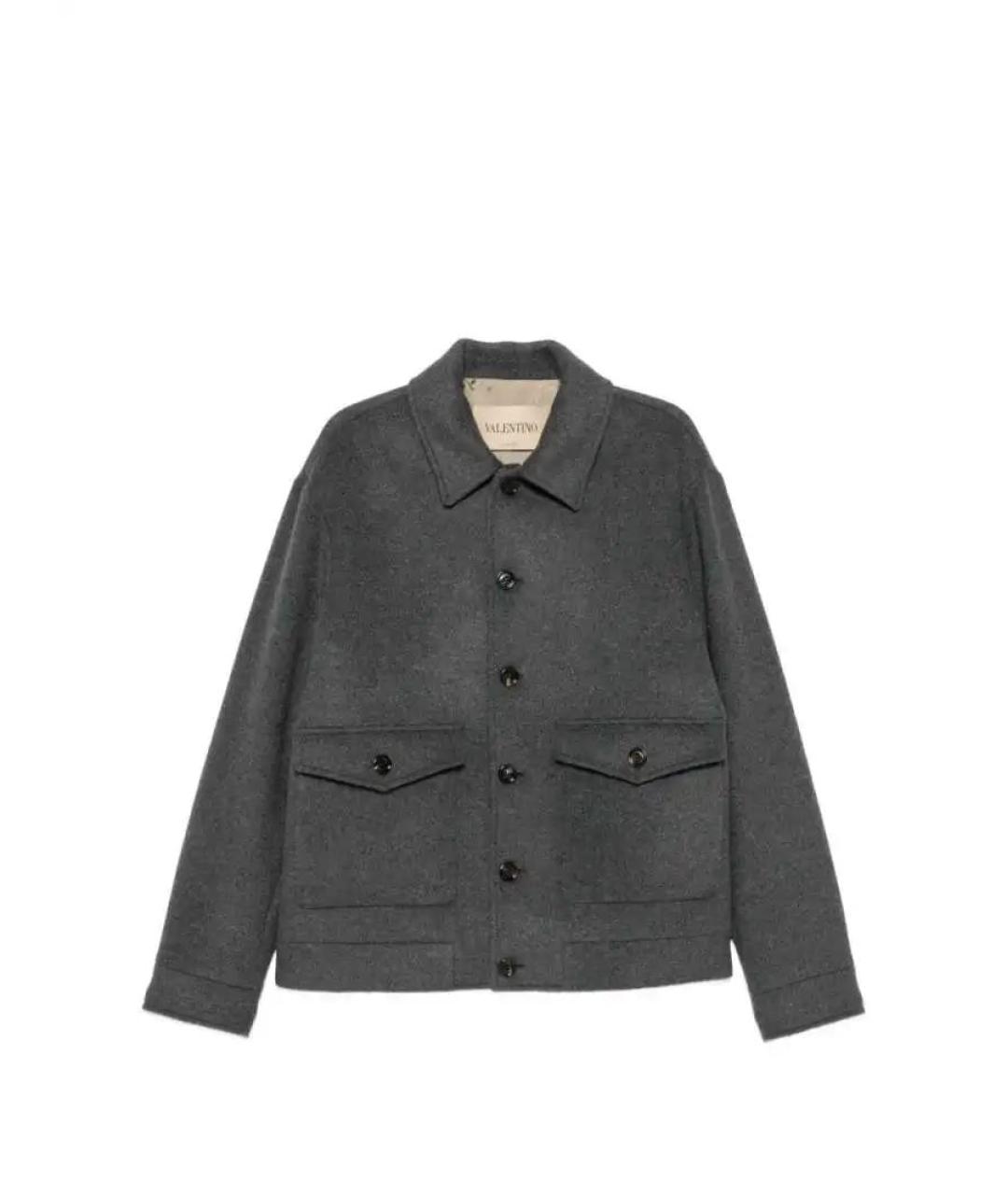 VALENTINO Серая шерстяная куртка, фото 1