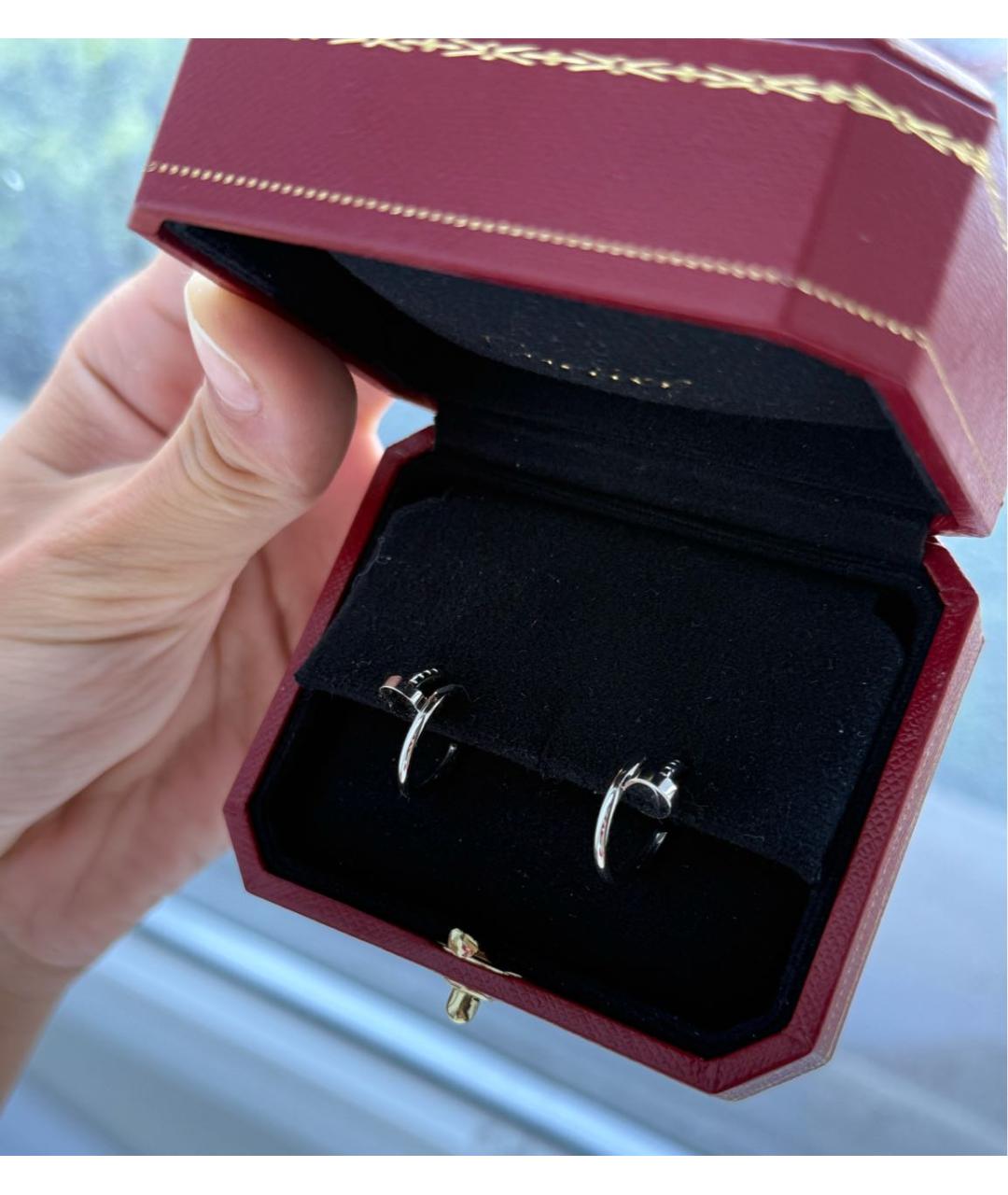 CARTIER Серебряные серьги из белого золота, фото 3