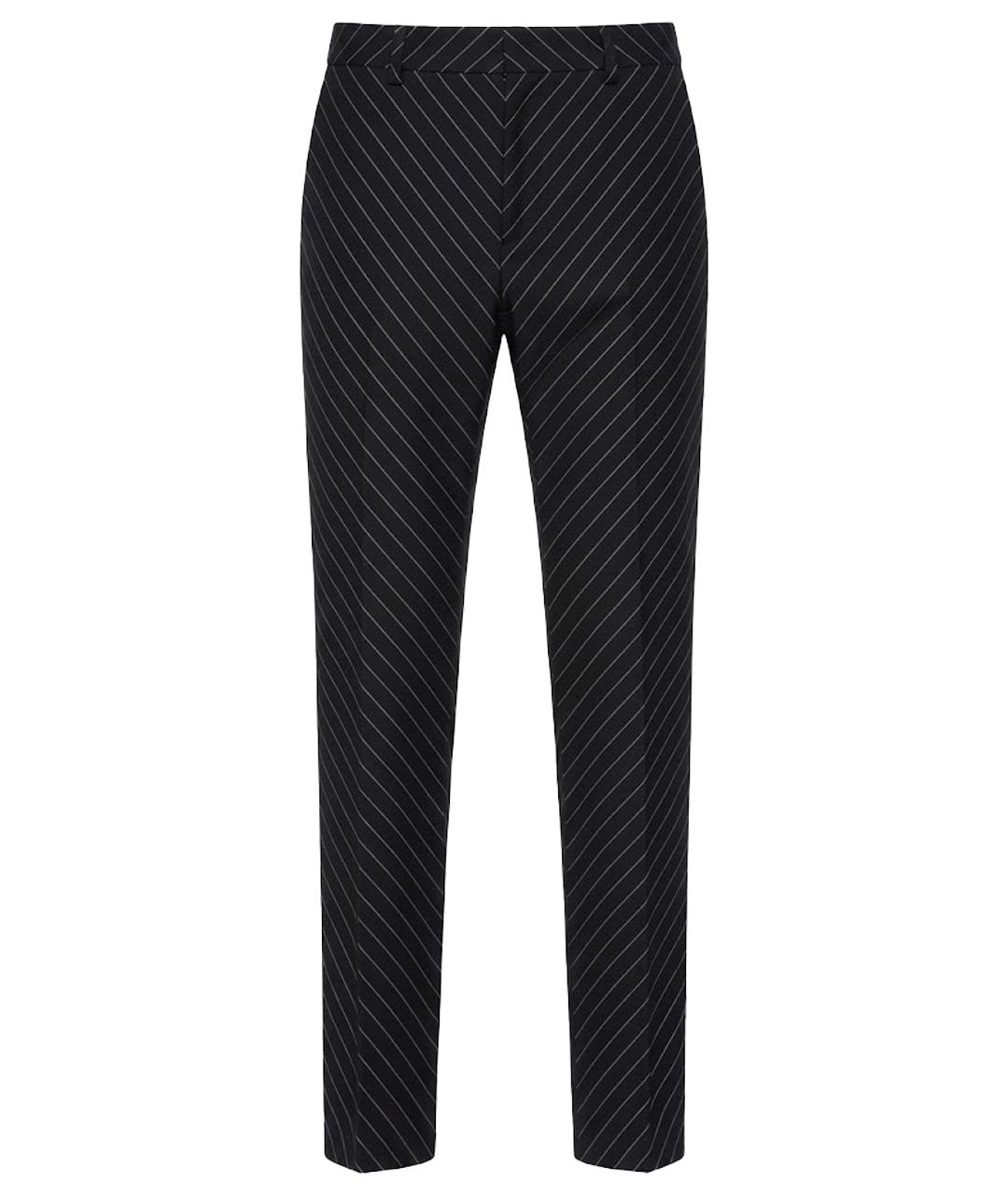 HUGO BOSS Черные шерстяные брюки узкие, фото 1