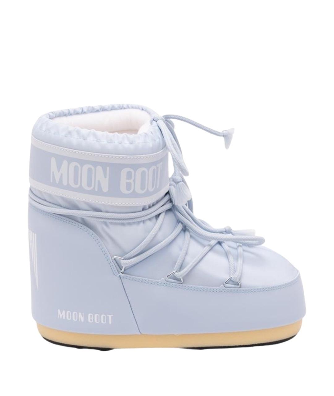 MOON BOOT Голубые синтетические ботинки, фото 1