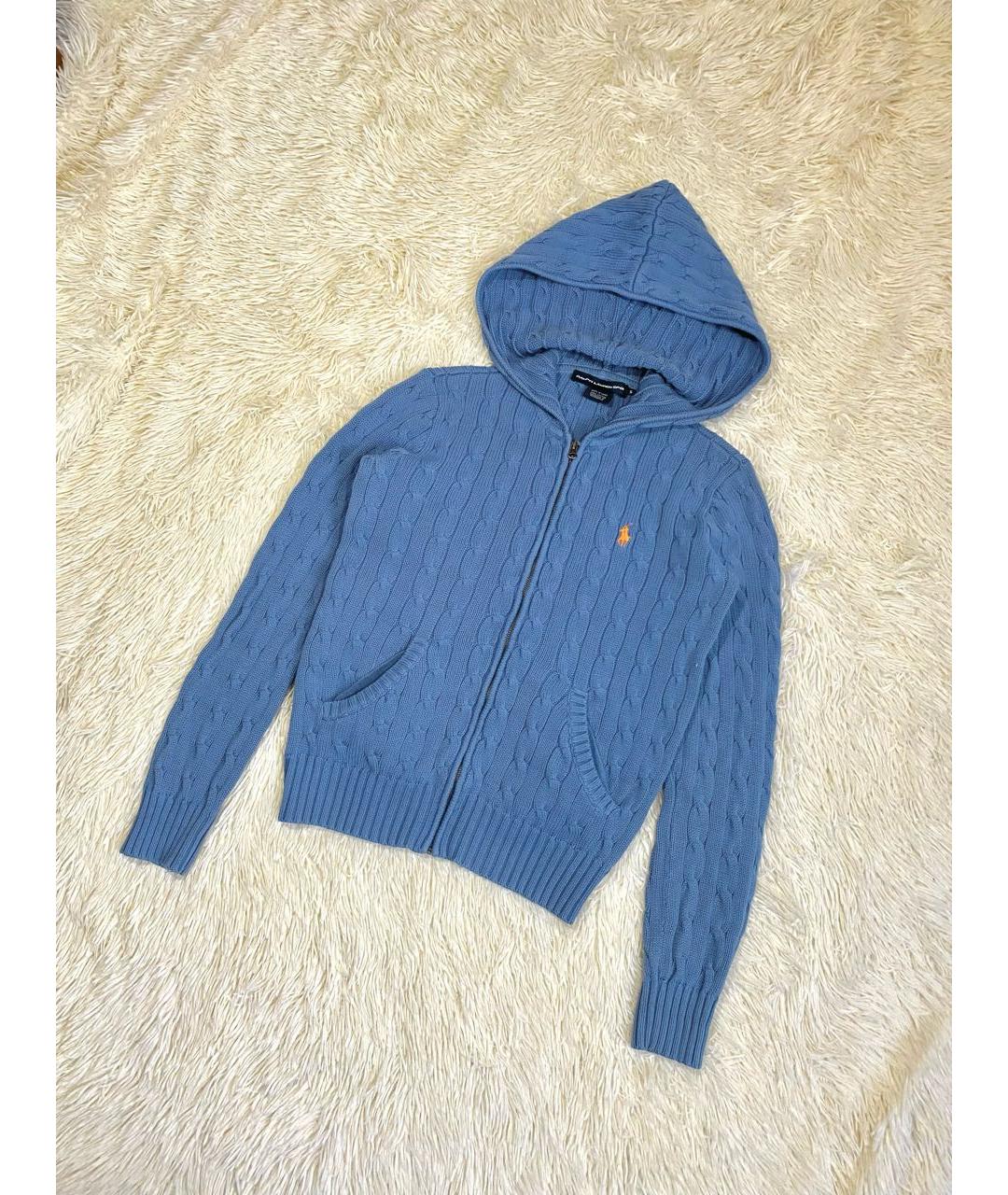 POLO RALPH LAUREN Синий хлопковый джемпер / свитер, фото 2